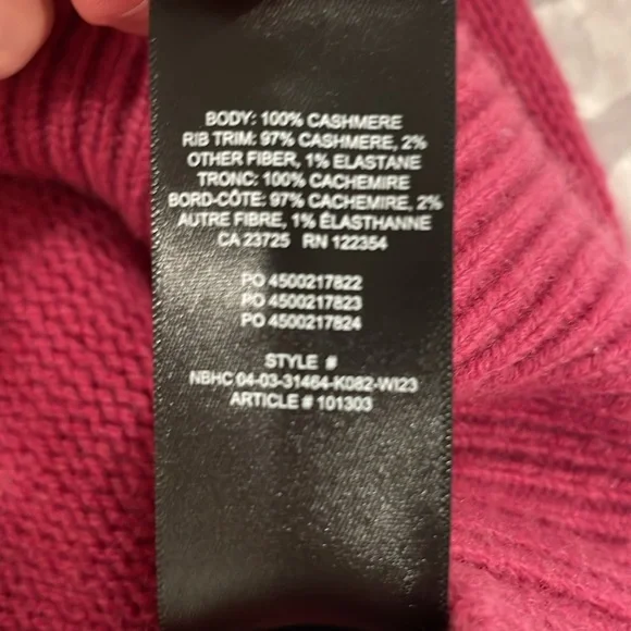 Aritzia Wilfred Luxe Cashmere Maria Sweater pink - Picture 4 of 4